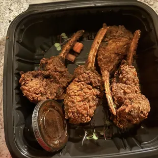 Fried lamb chops