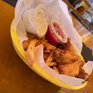 Happy hour wing basket