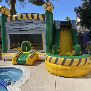 20x20 jumper, slide and pool