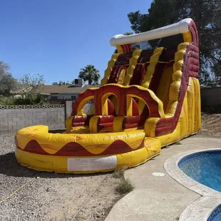 15X30 double slide with pool