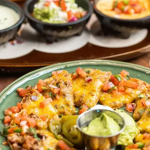 a plate of mexican food