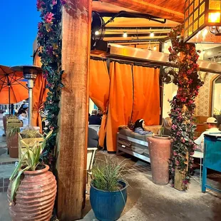 Restaurant outside patio area