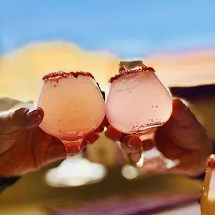 Amazing Magarita Flight at Escondite De La Torre in Sonora, CA. Watermelon Cucumber and Tanarind