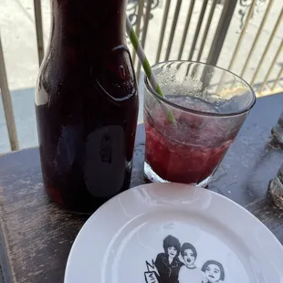 Sangria on repeat " I can sit here all day ok !"