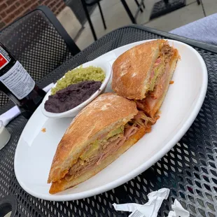 La Cubana Torta w/ Rice and Beans and a Mexi-Coke, Bottled Soda