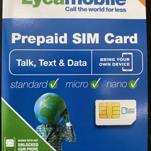a mobile phone prepaid sim card