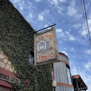 a sign for the restaurant