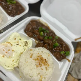 a close up of a tray of food