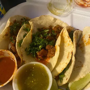 Taco Al Pastor and Taco Chorizo