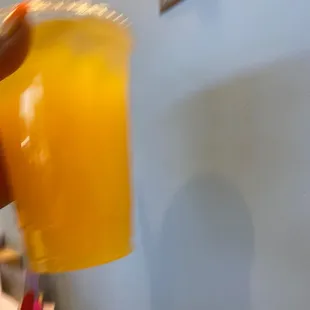 Mango juice (not very sweet)