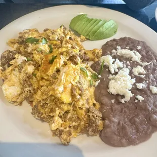 Chorizo egg scramble $18