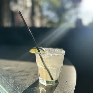 a glass of lemonade