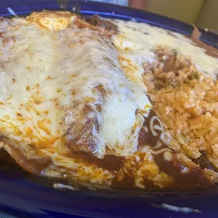 2 beef enchiladas
