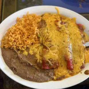 TexMex enchiladas (chicken 5star, beef 3star, cheese 3star)