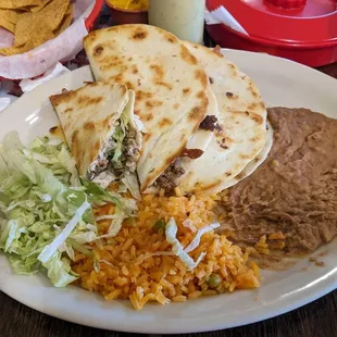 Asada Quesadilla Plate... Mind Blown