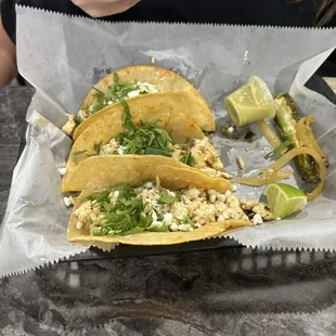 Street tacos, chicken