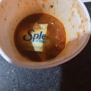 Ranchero sauce, with a Splenda packet to go with it