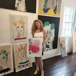 Tracey Mose and the art I bought