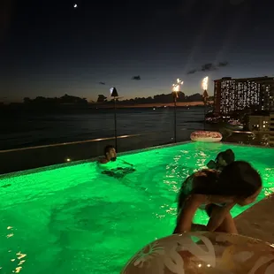 We started to leave the pool because the management told us only the registered guest are allowed to use the pool, not my family.