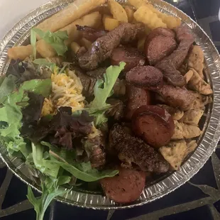 Rio de Janeiro Plate with added sausages!