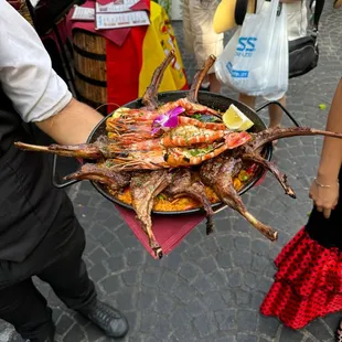 King prawns paella Del Mar to share