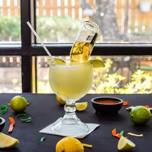a margarita in a glass