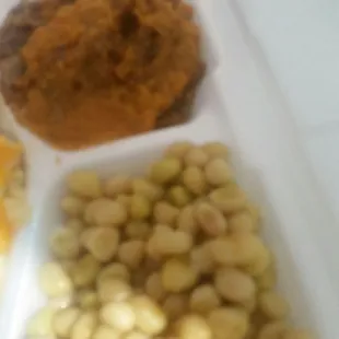 Zipper peas and sweet potato casserole