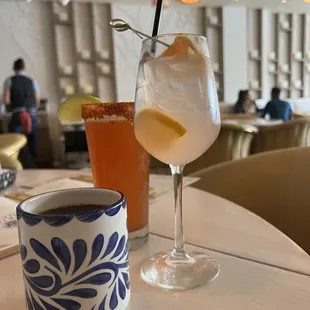 Michelada and rose rose sangria coffee