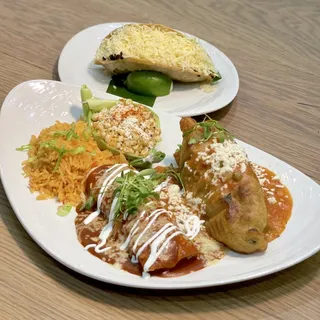 Chile Relleno y Crispy Taco