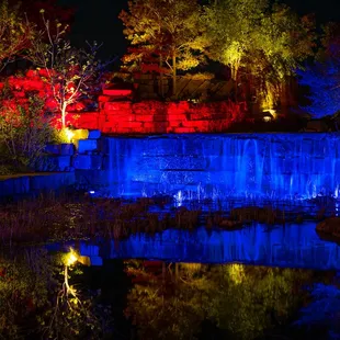 Waterfall Red &amp; Blue