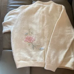 Back of sweater