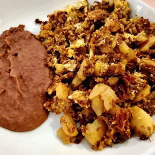 Chorizo and egg plate