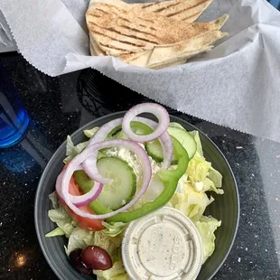 Greek Salad and Pita