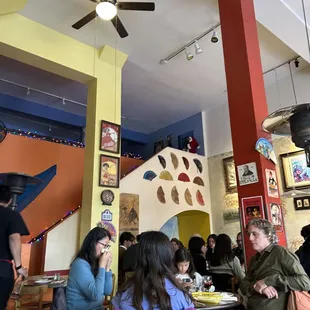 Inside the restaurant .