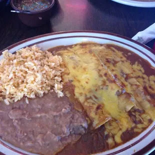 Cheese enchiladas special 6.99 w/ lemonade or ice tea