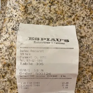 Total for 2 meals