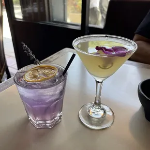 Lavender lemonade, and cucumber delight