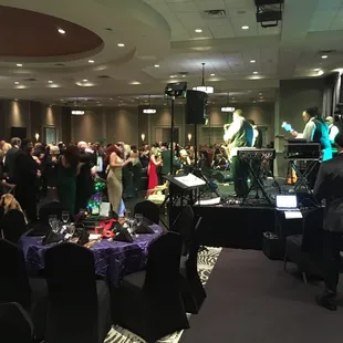 Band and dance floor.