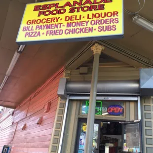 the front of the store