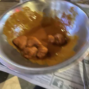 Boneless hot garlic after passing them Around.... Not great