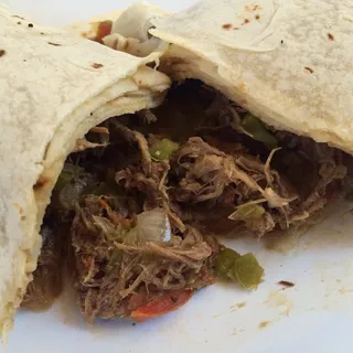 Machaca Beef Burrito