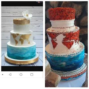 three different cakes