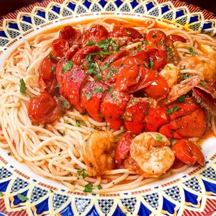 Lobster and shrimp fra diavolo