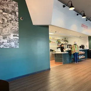 the interior of the store