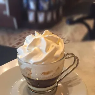 Would you like some coffee with your dessert?  Espresso con Panna