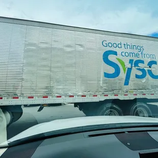 a semi truck with a semi trailer