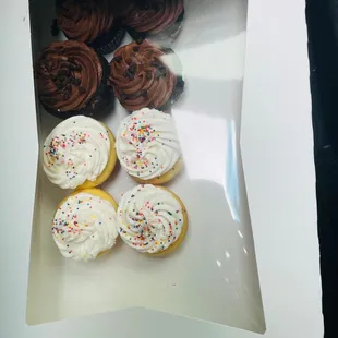 a box of cupcakes