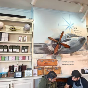 two men in a coffee shop