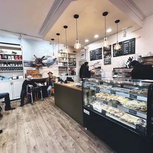 the interior of a coffee shop