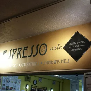 Marquee in underground arcade.